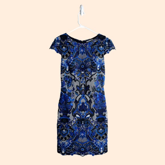 Alice + Olivia Blue and Black Mini Dress - Picture 3 of 7